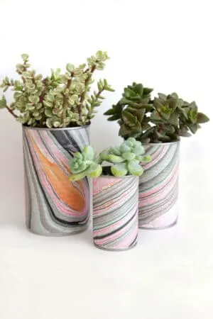 diy tin can planter