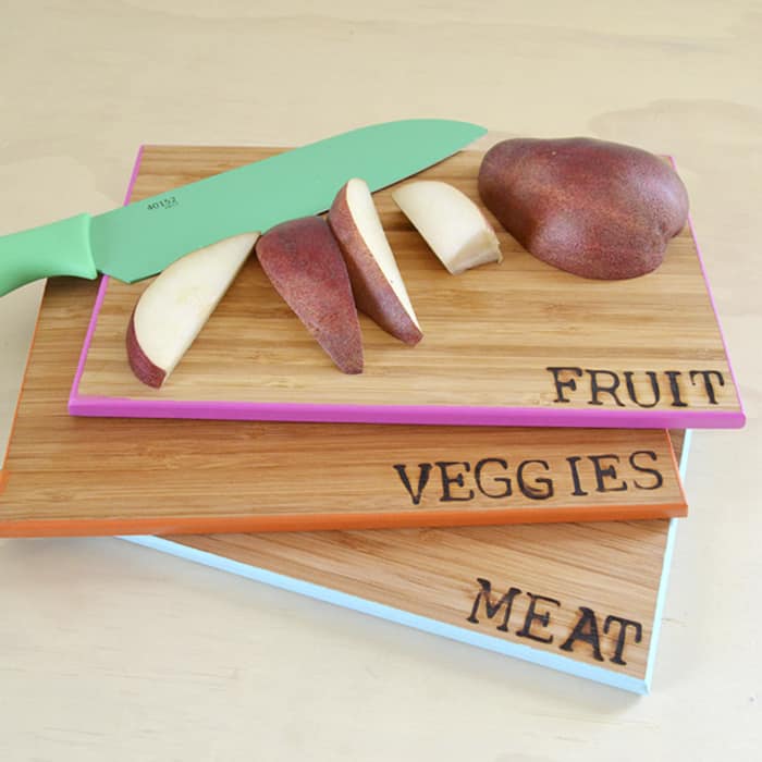 colored cutting boards diy