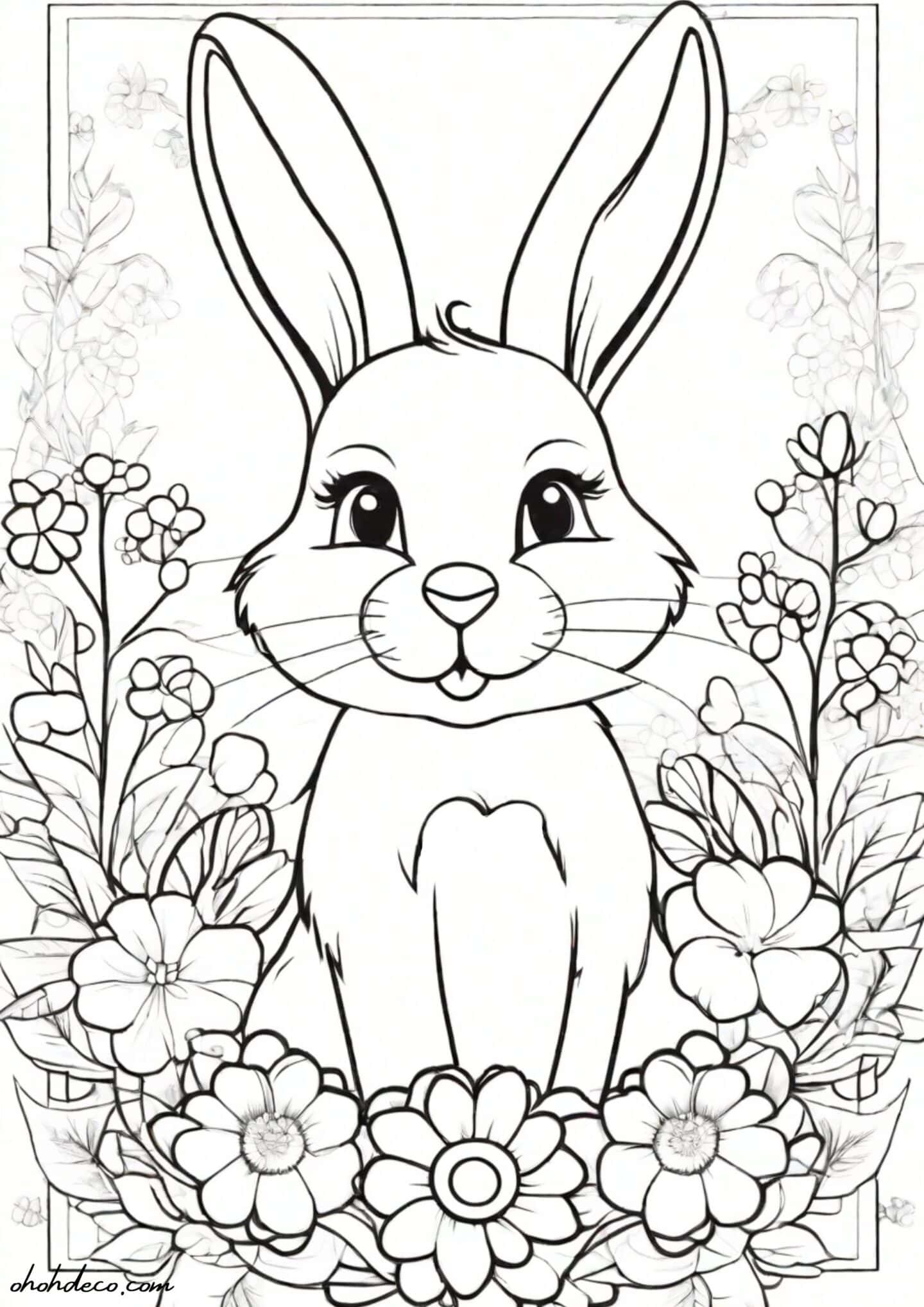 bunny coloring page