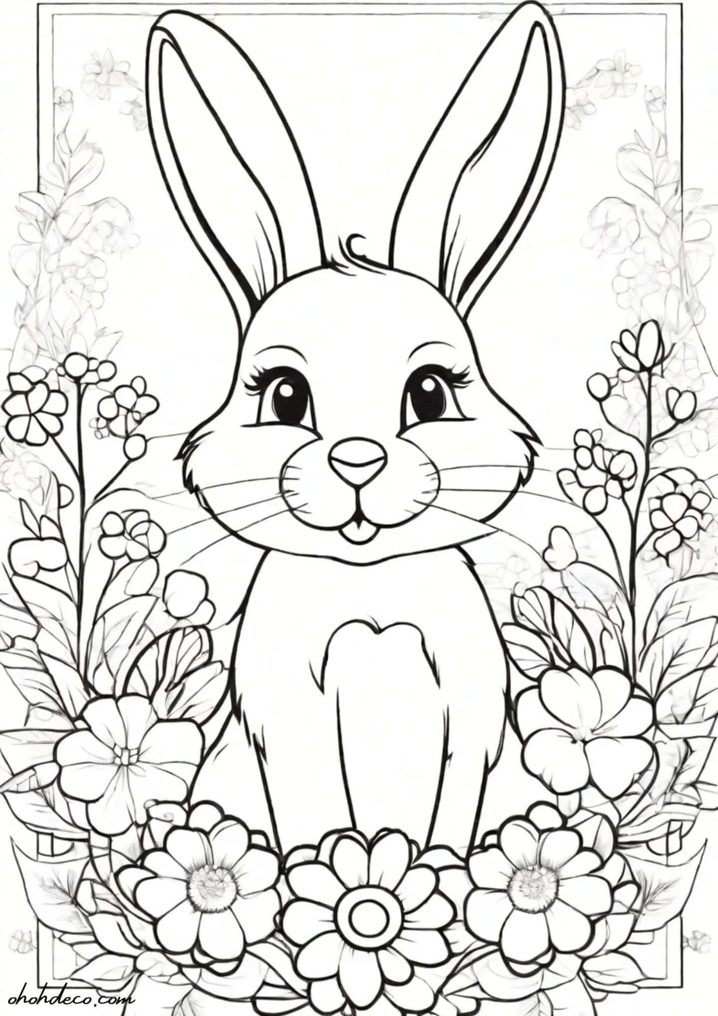 bunny coloring page