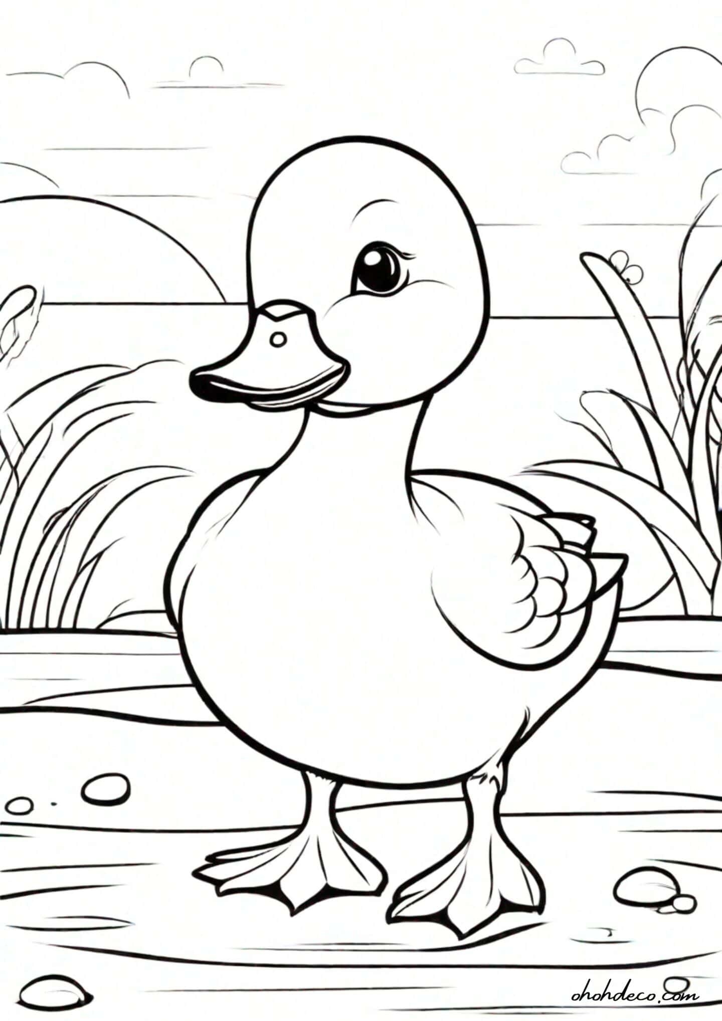 Springcoloringpageduck Ohoh deco