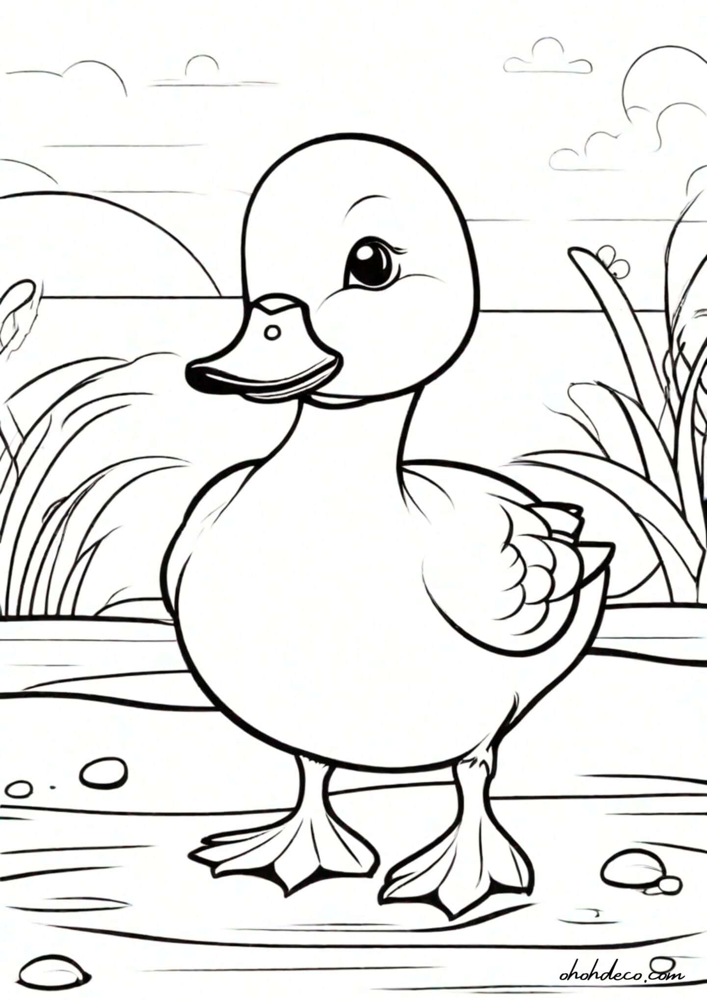 duck coloring page