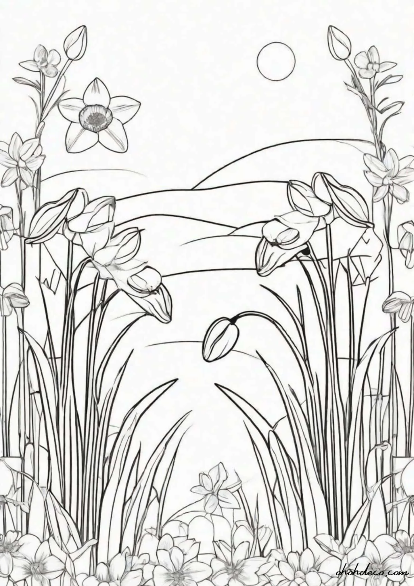 flowers coloring page