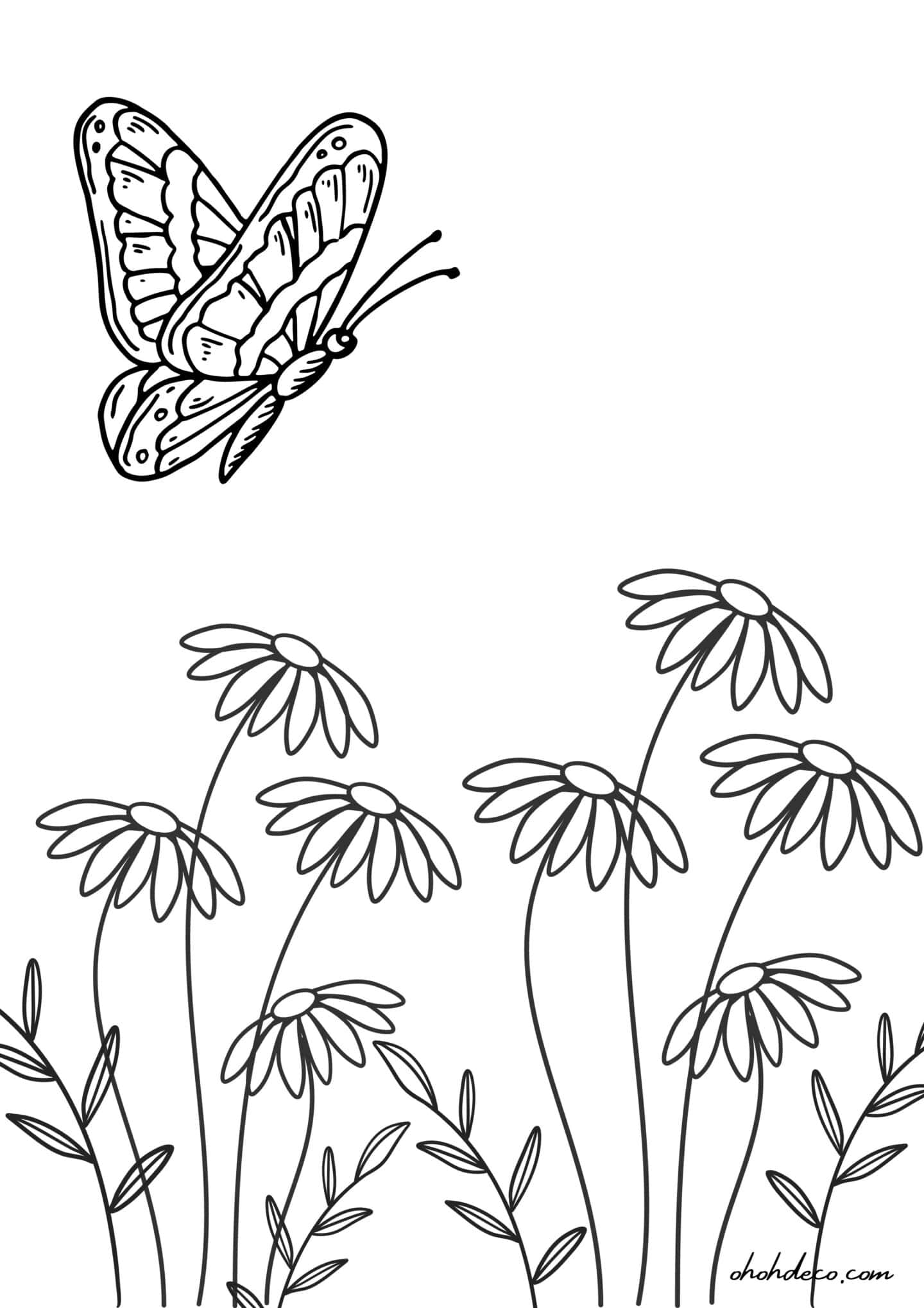 coloring page for spring