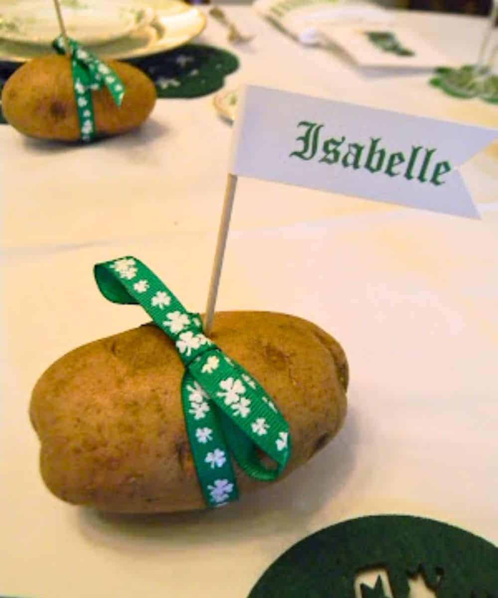 potato place card diy