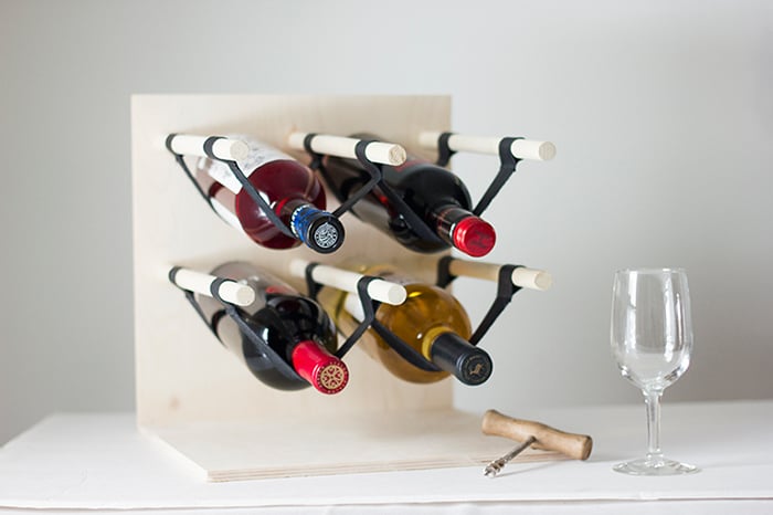 wine bottle countertop storage