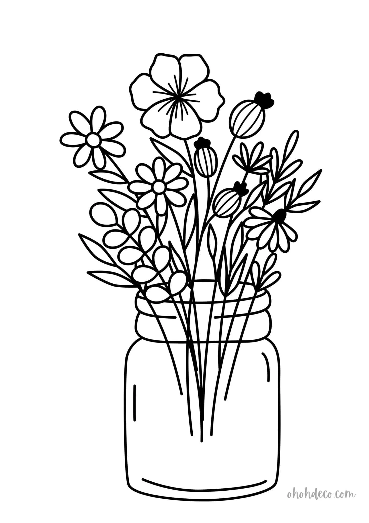 flower jar color sheet