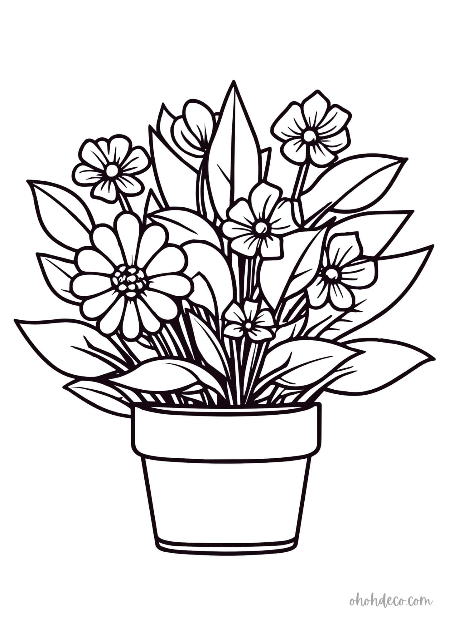 flower pot drawing