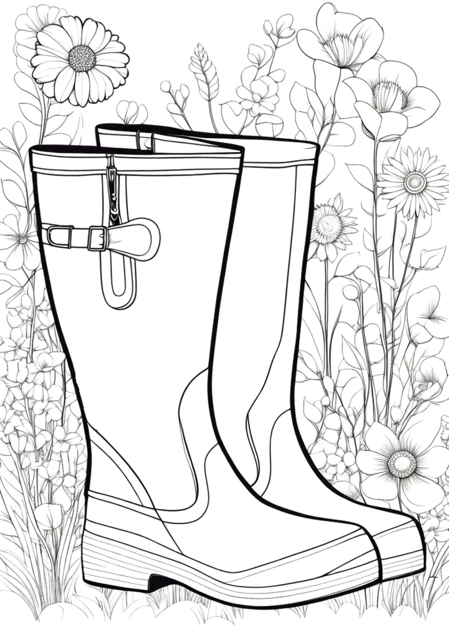 boots drawing