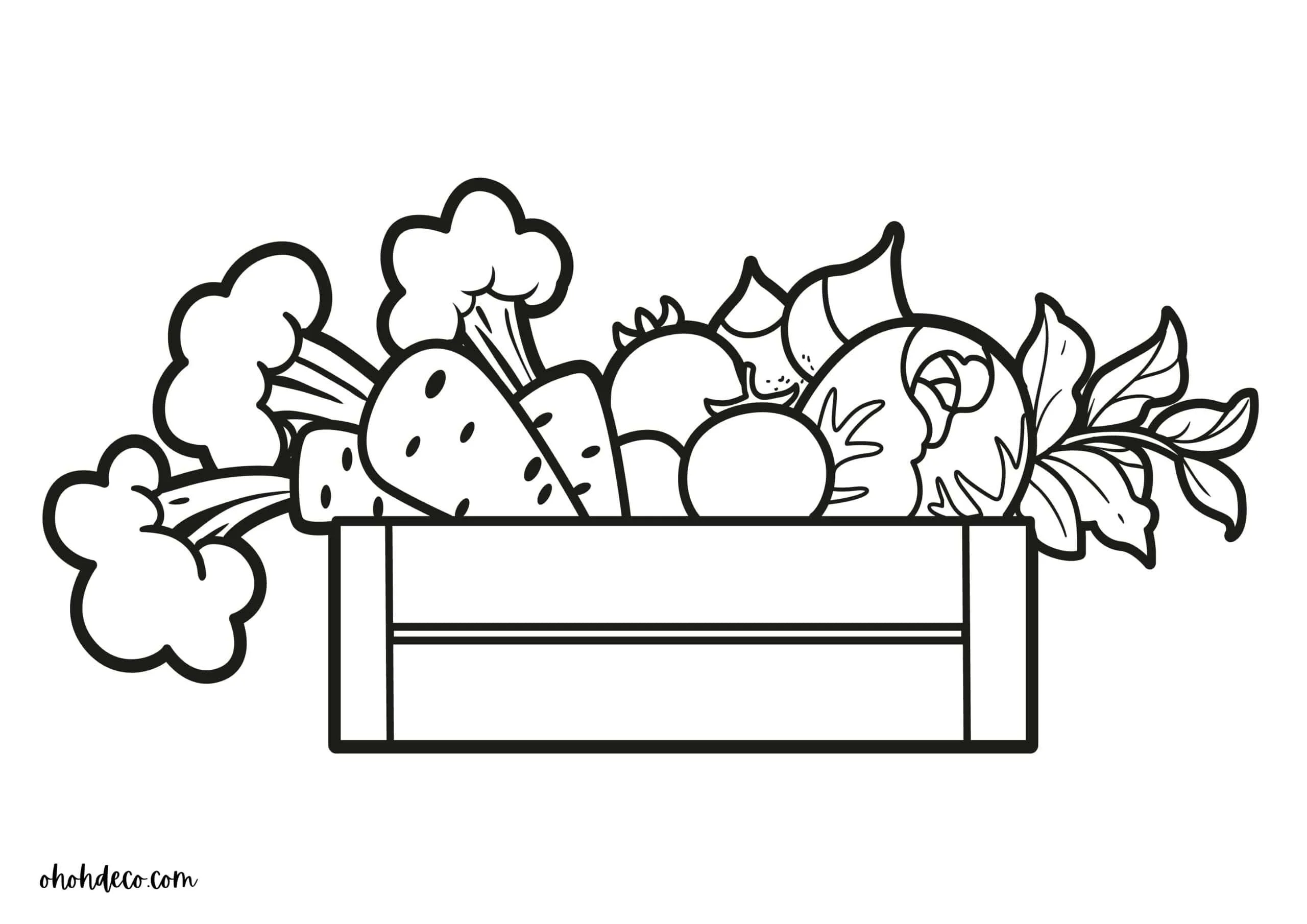 coloring page vegetables
