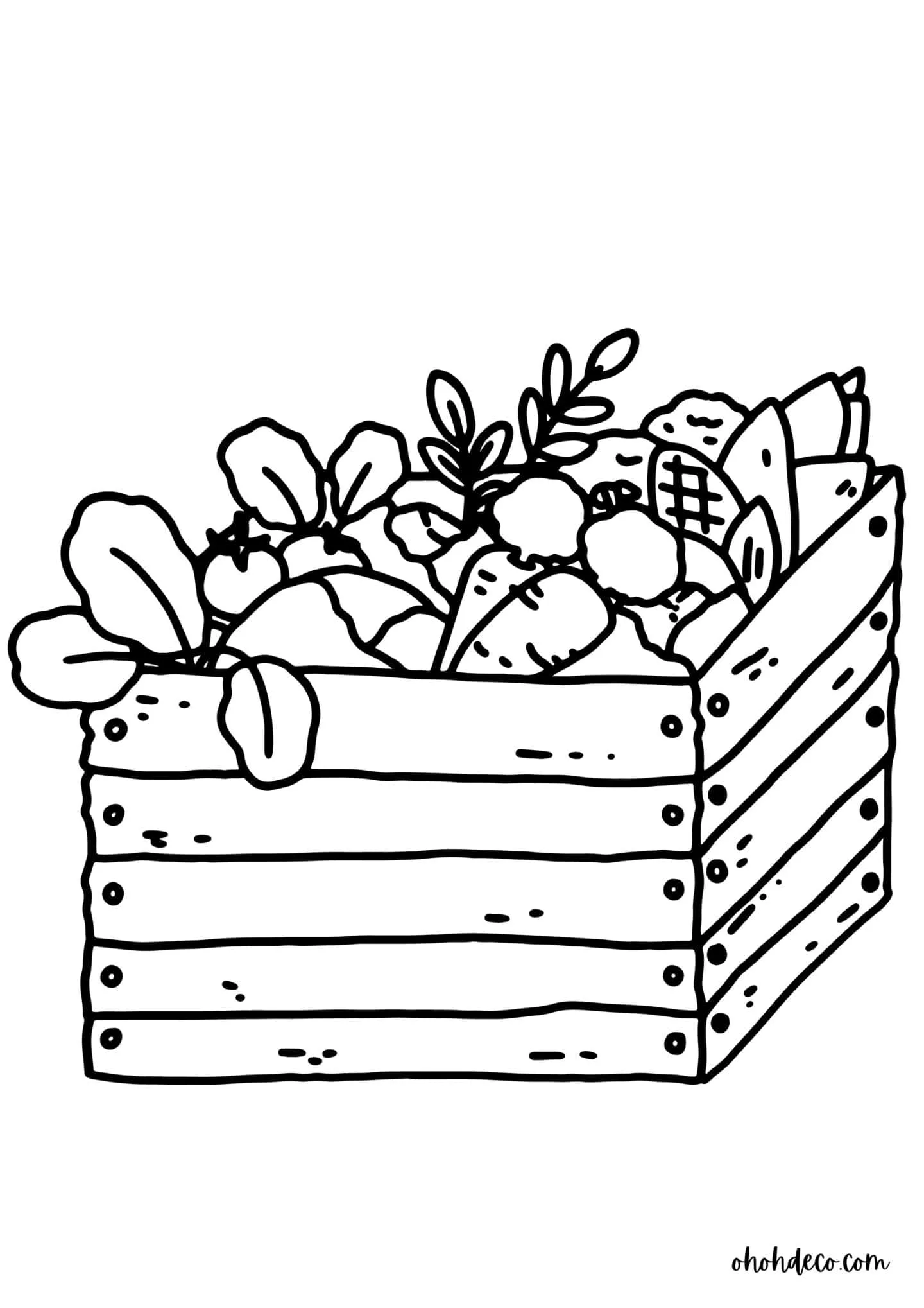 vegetable crate drawing