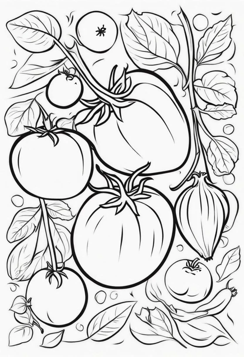 tomatoes coloring page