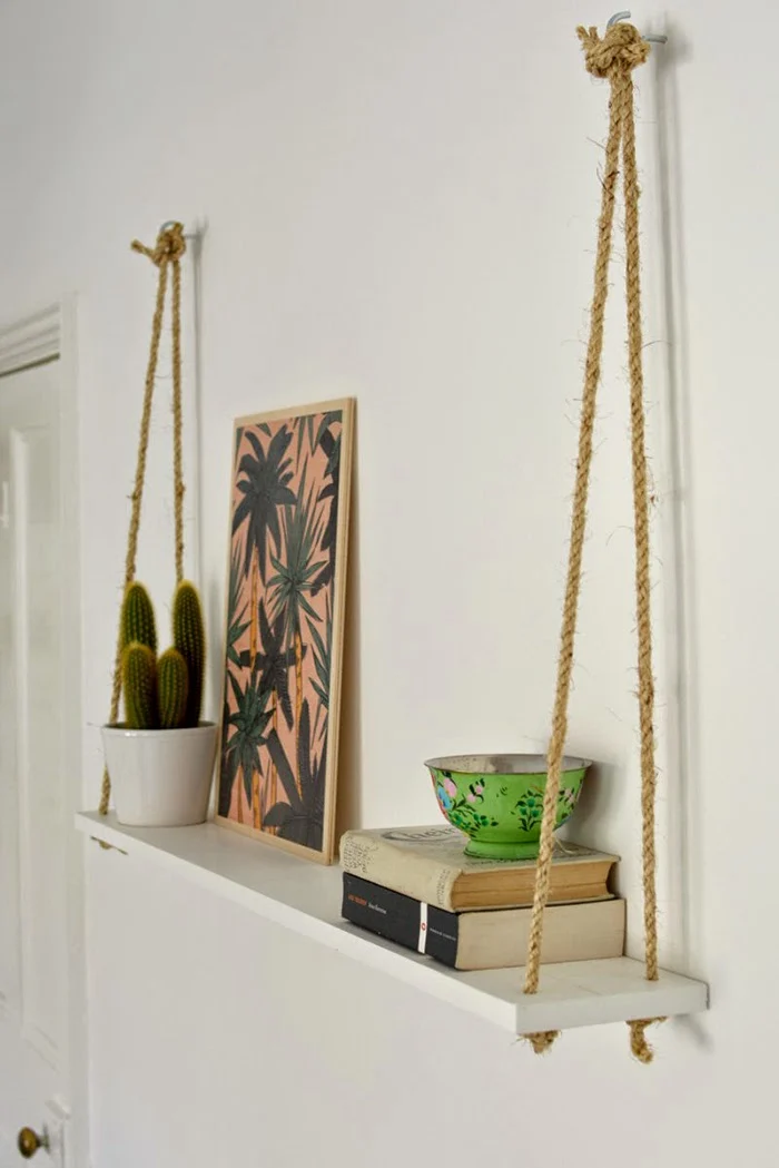 diy hanging shelf