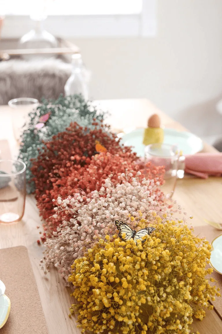 baby breath centerpiece diy