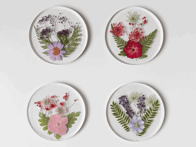 diy resin flower coaster