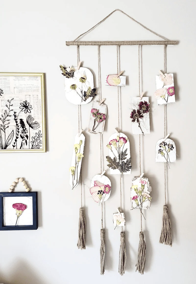 flower wall hanging diy