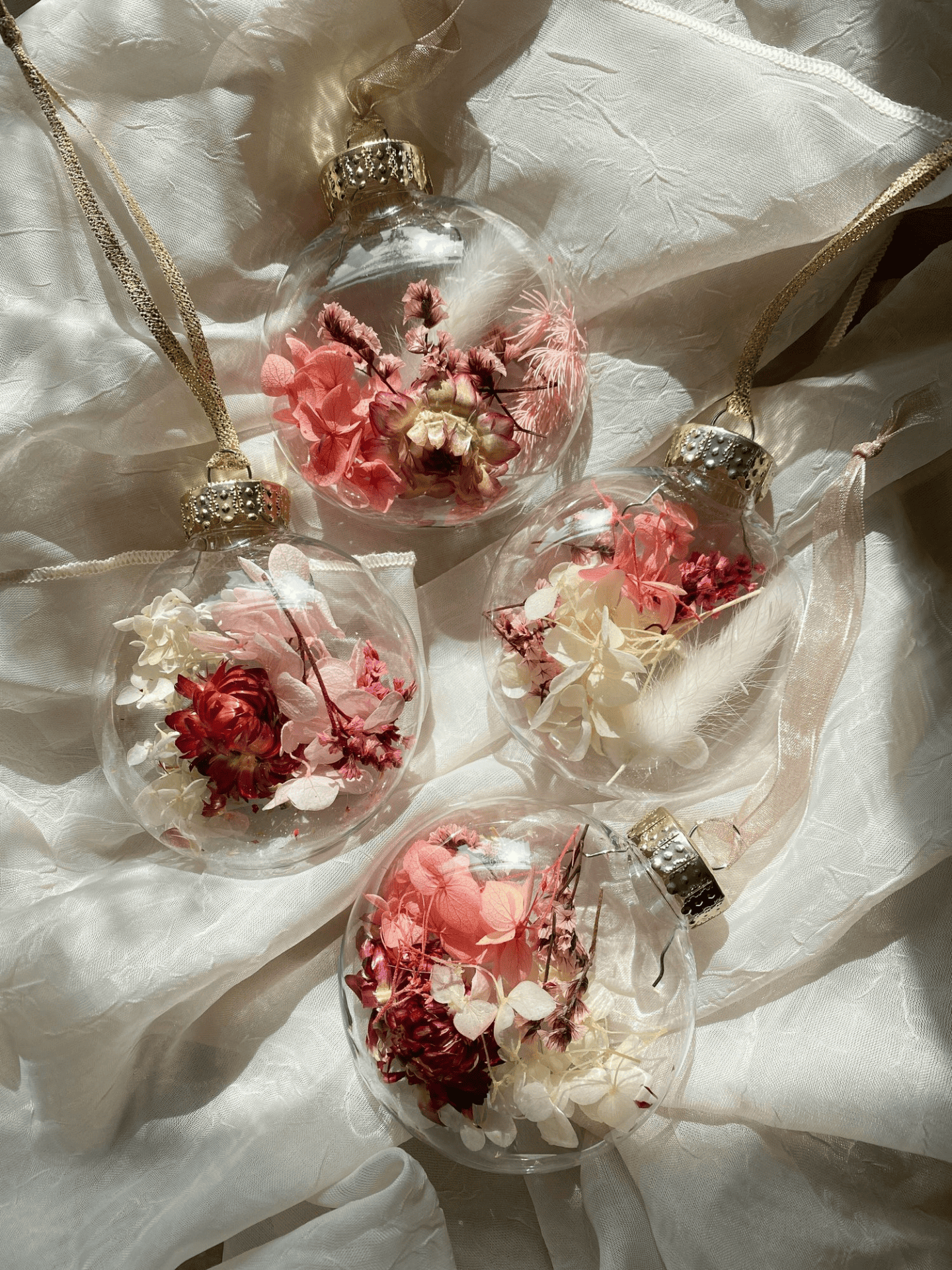 easy to make floral glass ornaments