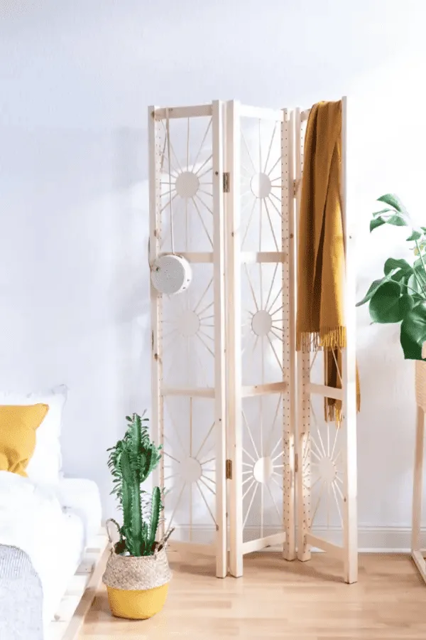 diy sunburst room divider