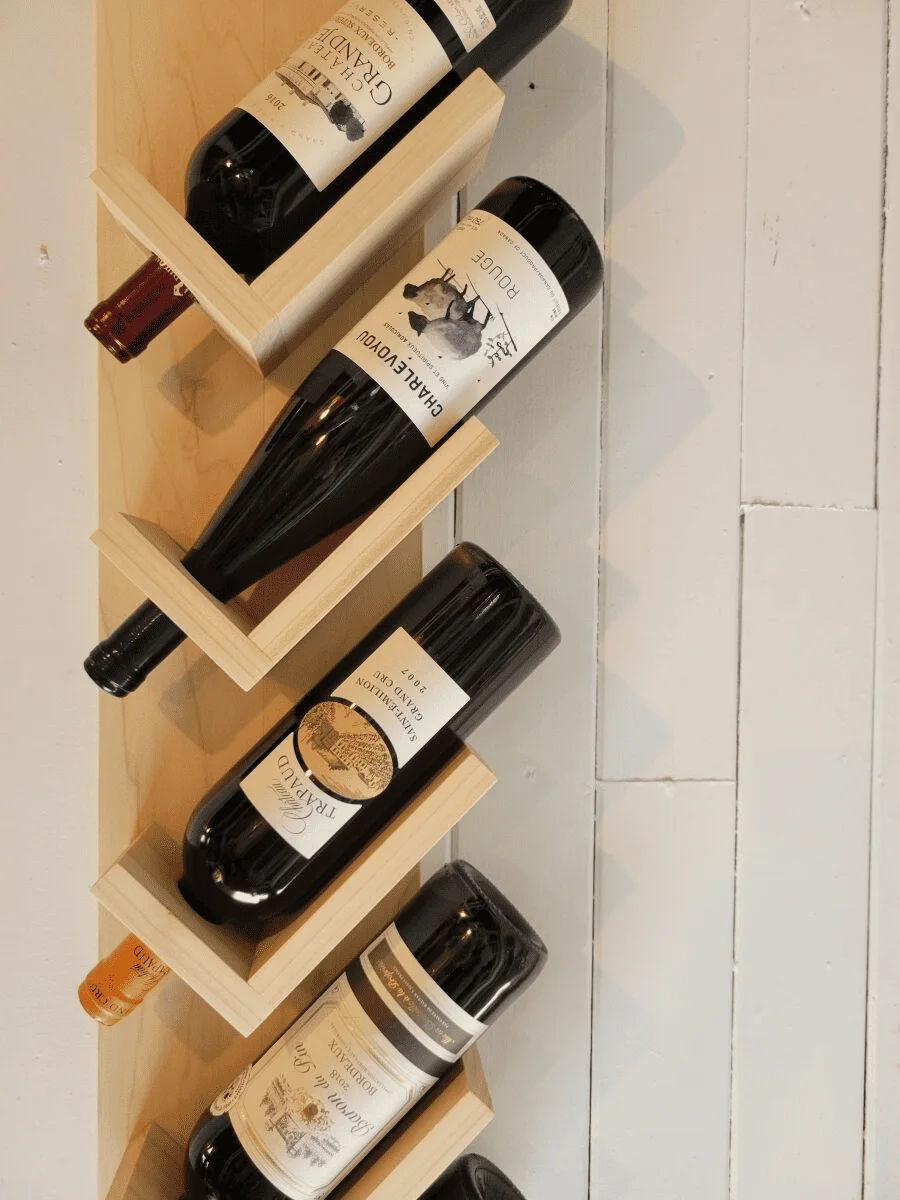 wall mounted diy wine rack