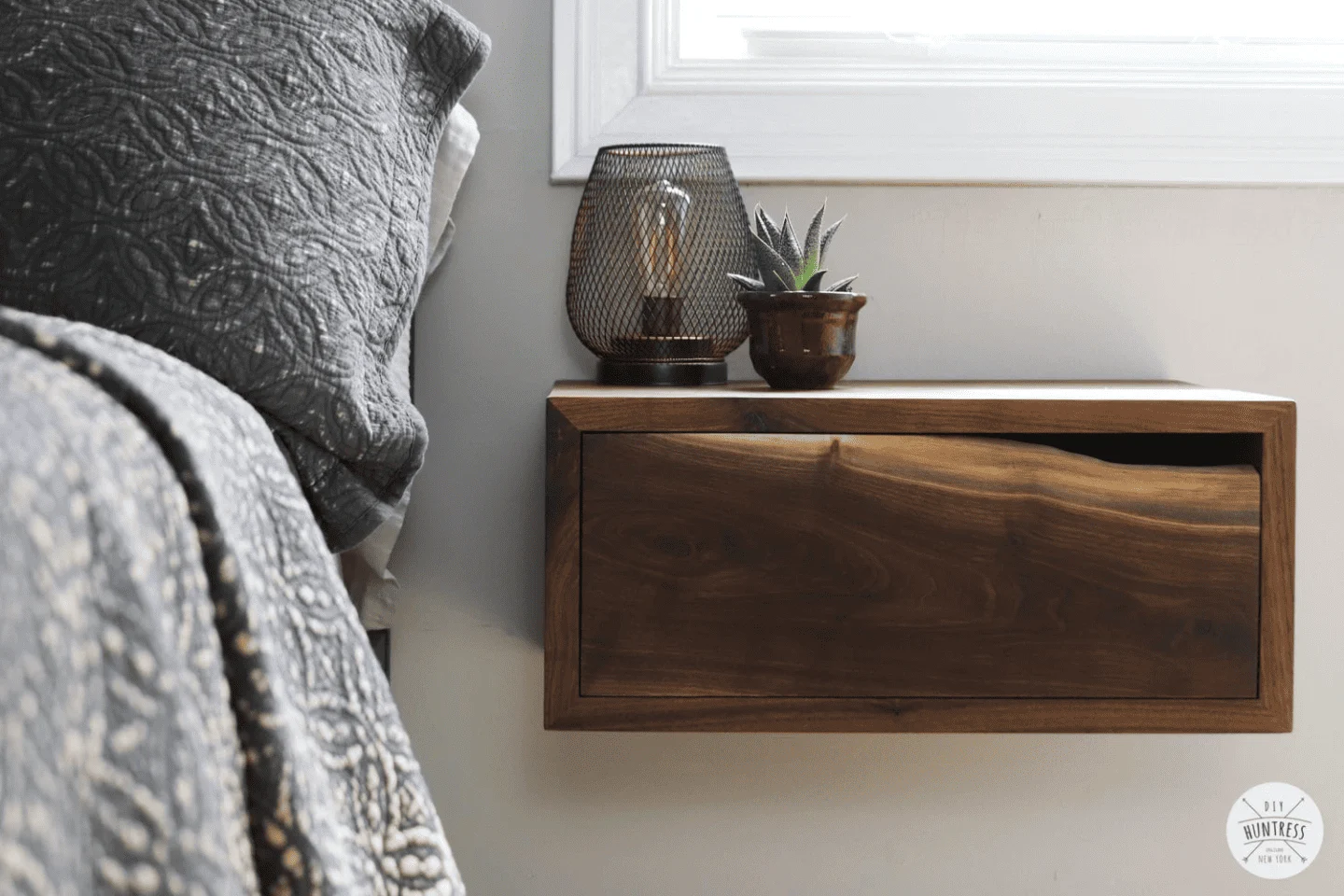 make a floating nightstand with drawer