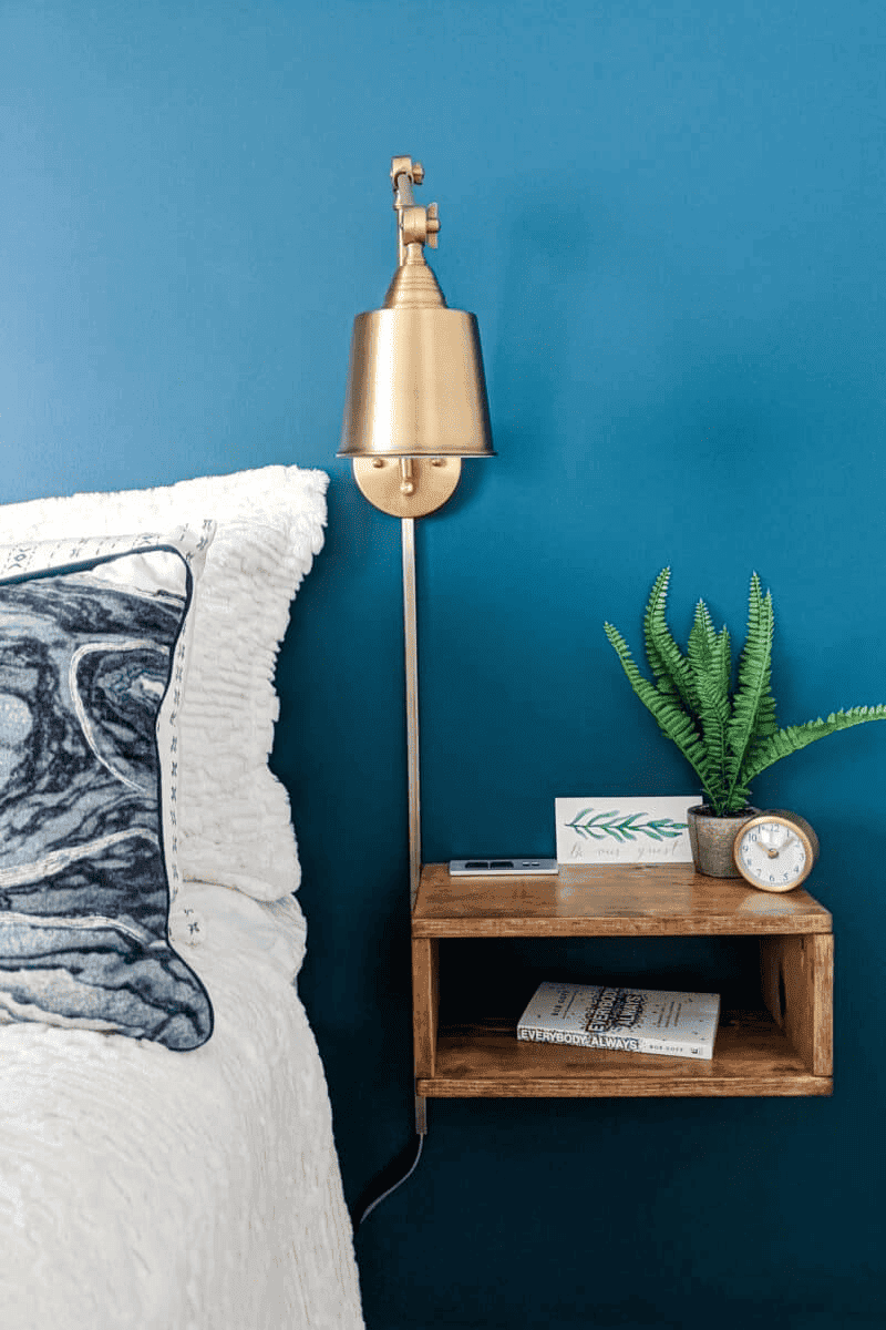 diy floating nightstand