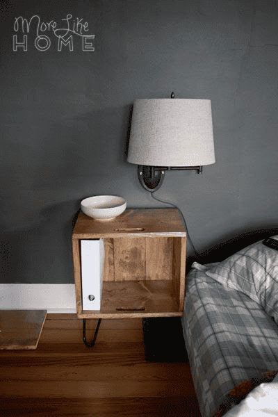 diy crate nightstand