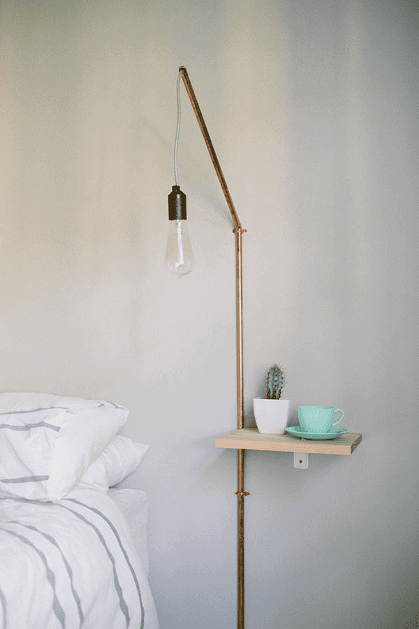 minimal nightstand shelf easy to build