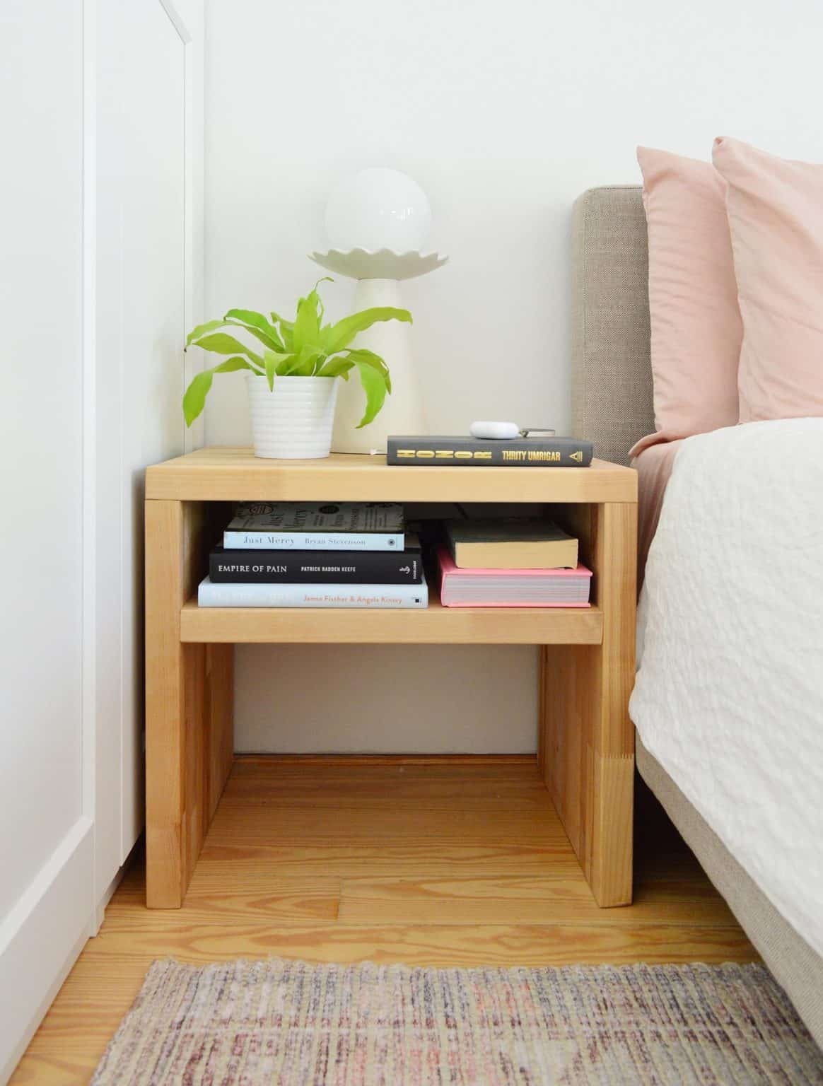 easy to build wooden nightstand