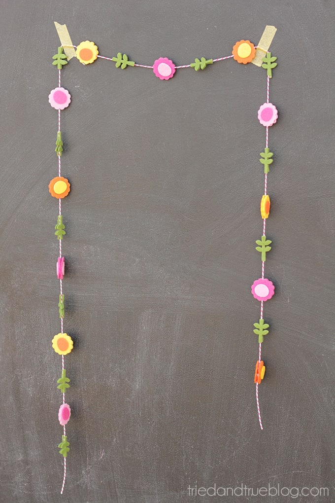 easy 15 minutes spring garland