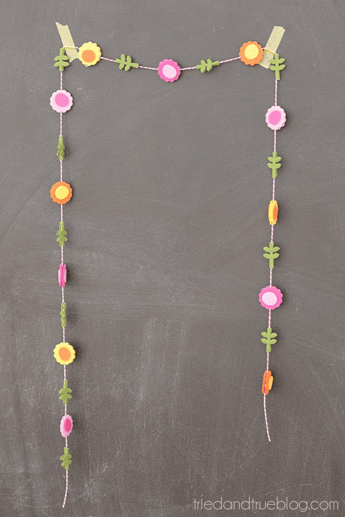 easy 15 minutes spring garland