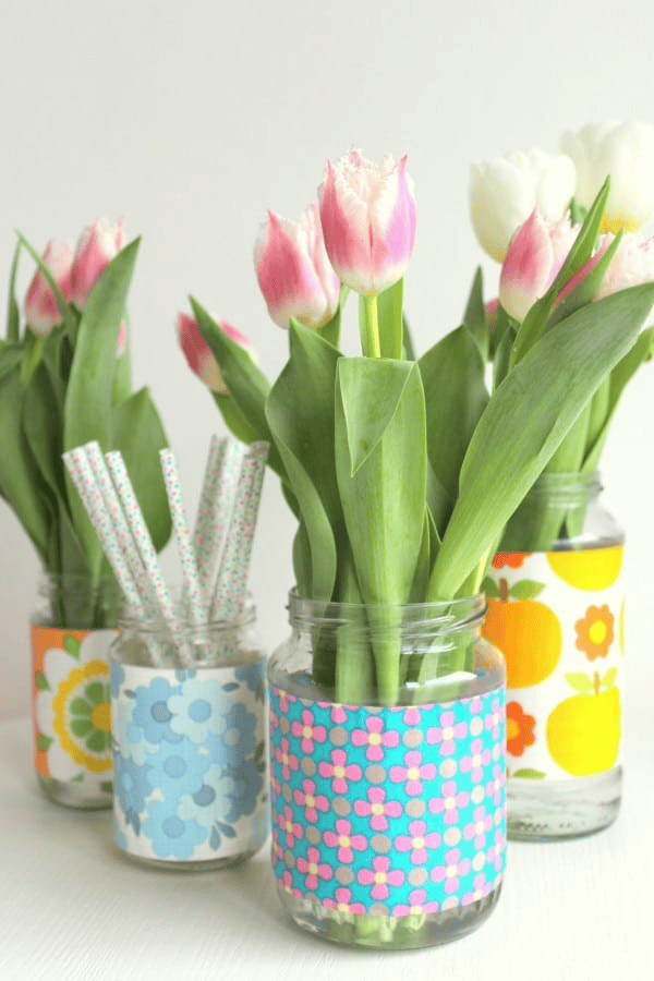 glass jar vases diy