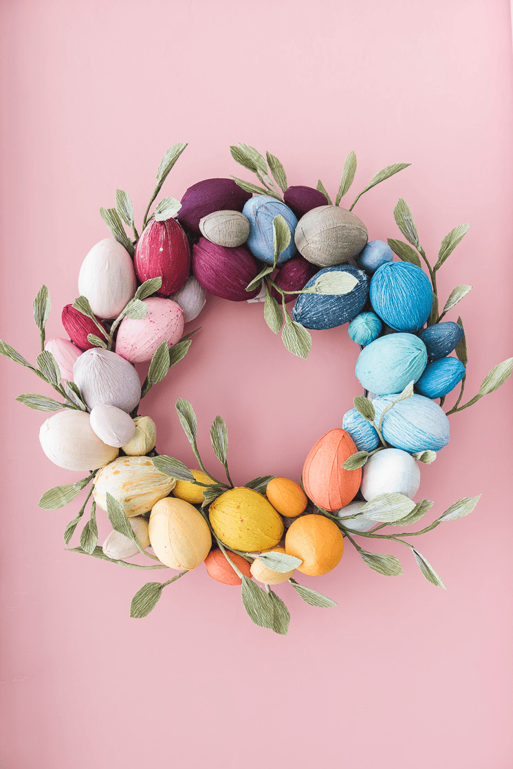 easter eggs wreath diy