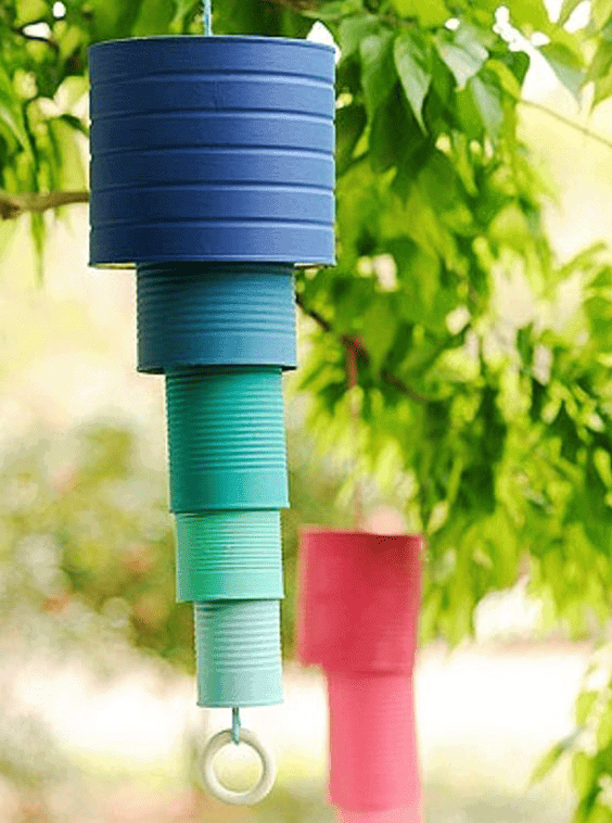 rainbow wind chimes diy