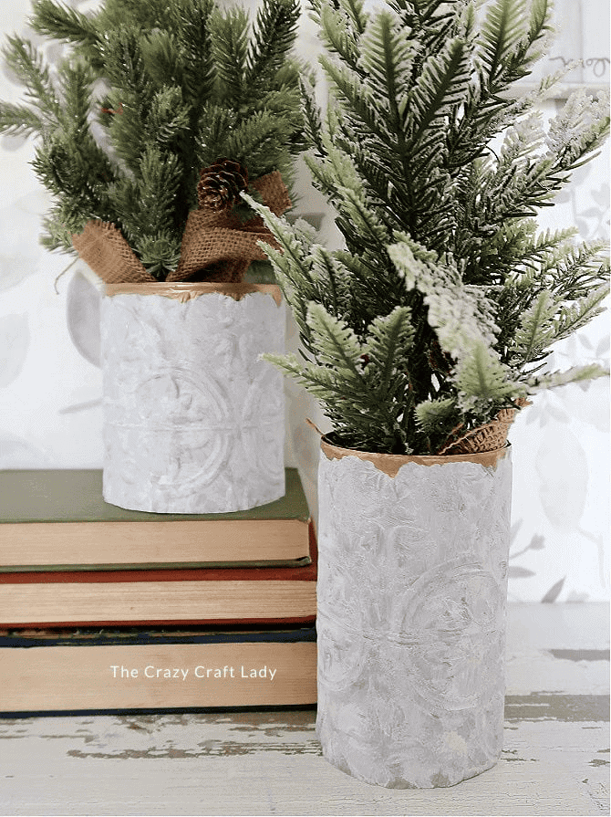 diy christmas tree planter