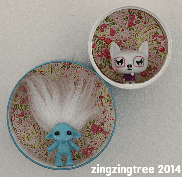 collectible display with tin can