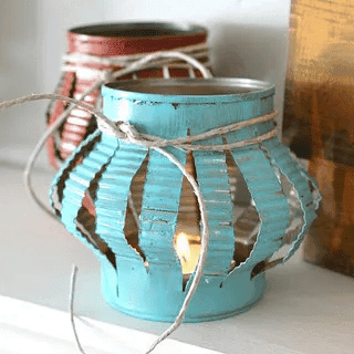 lantern diy with tin can