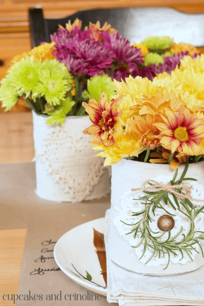 tin can vase