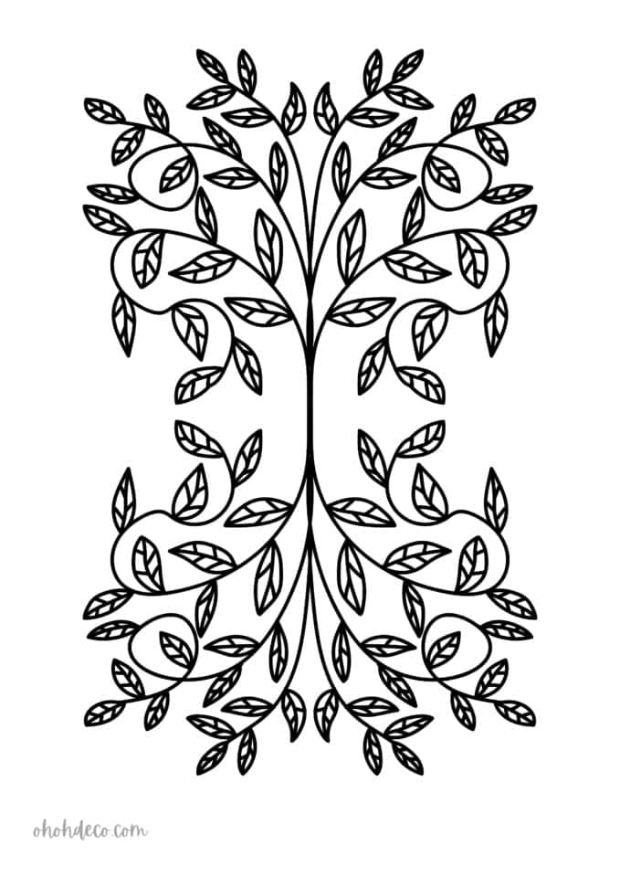leaves-coloring-page - Ohoh deco