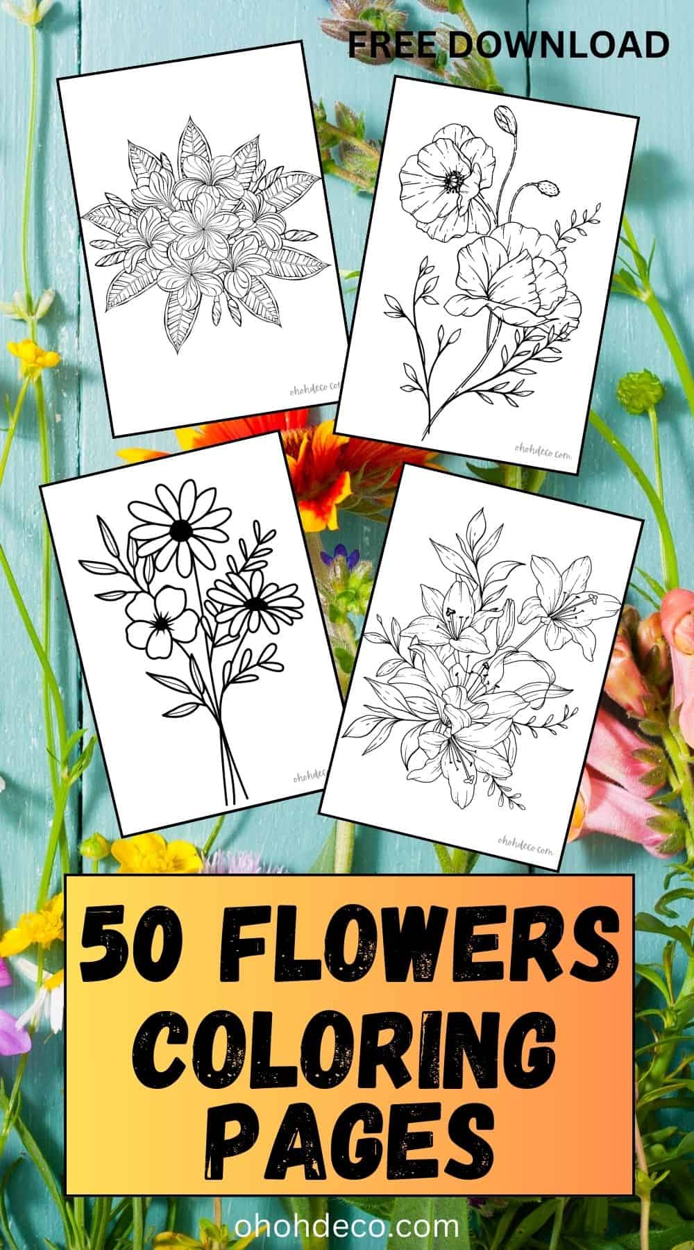 flower coloring pages