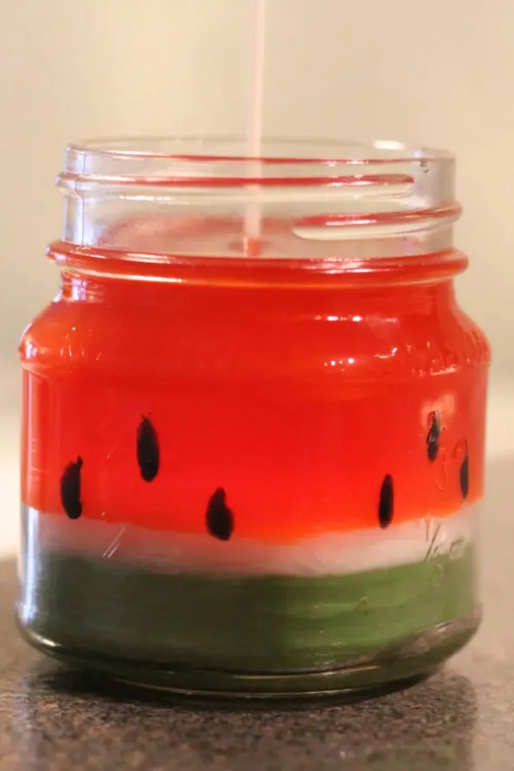 diy watermelon candle