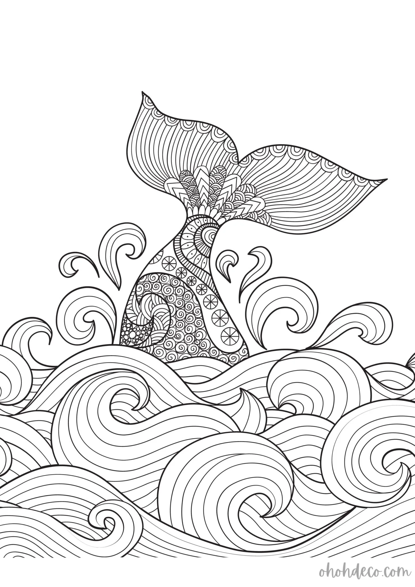 whale coloring page