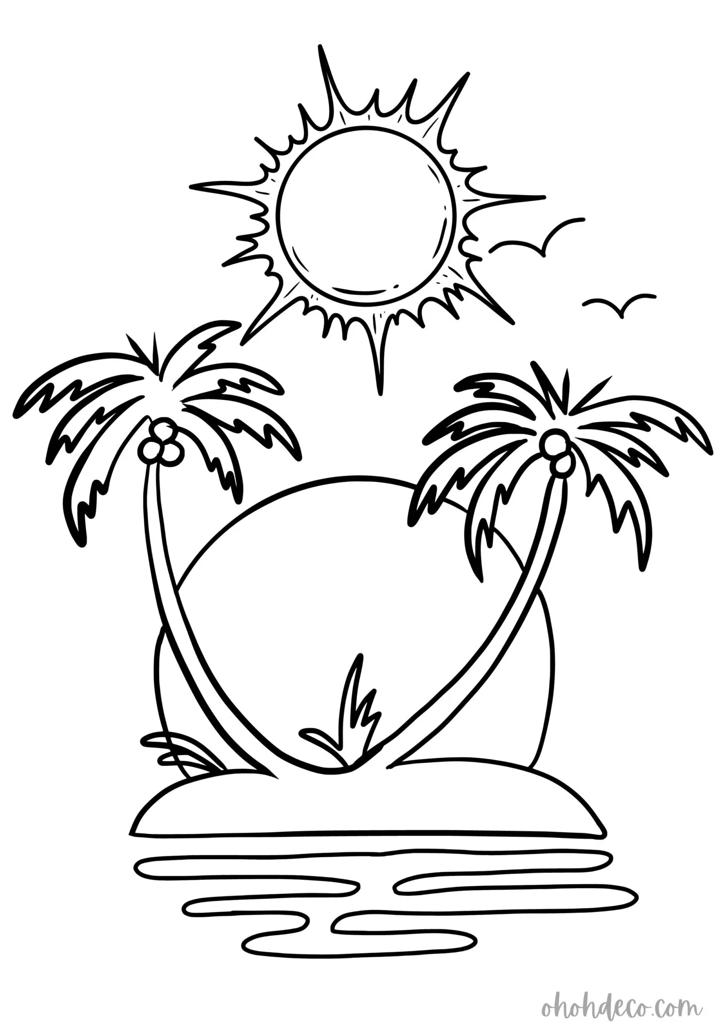 island coloring page