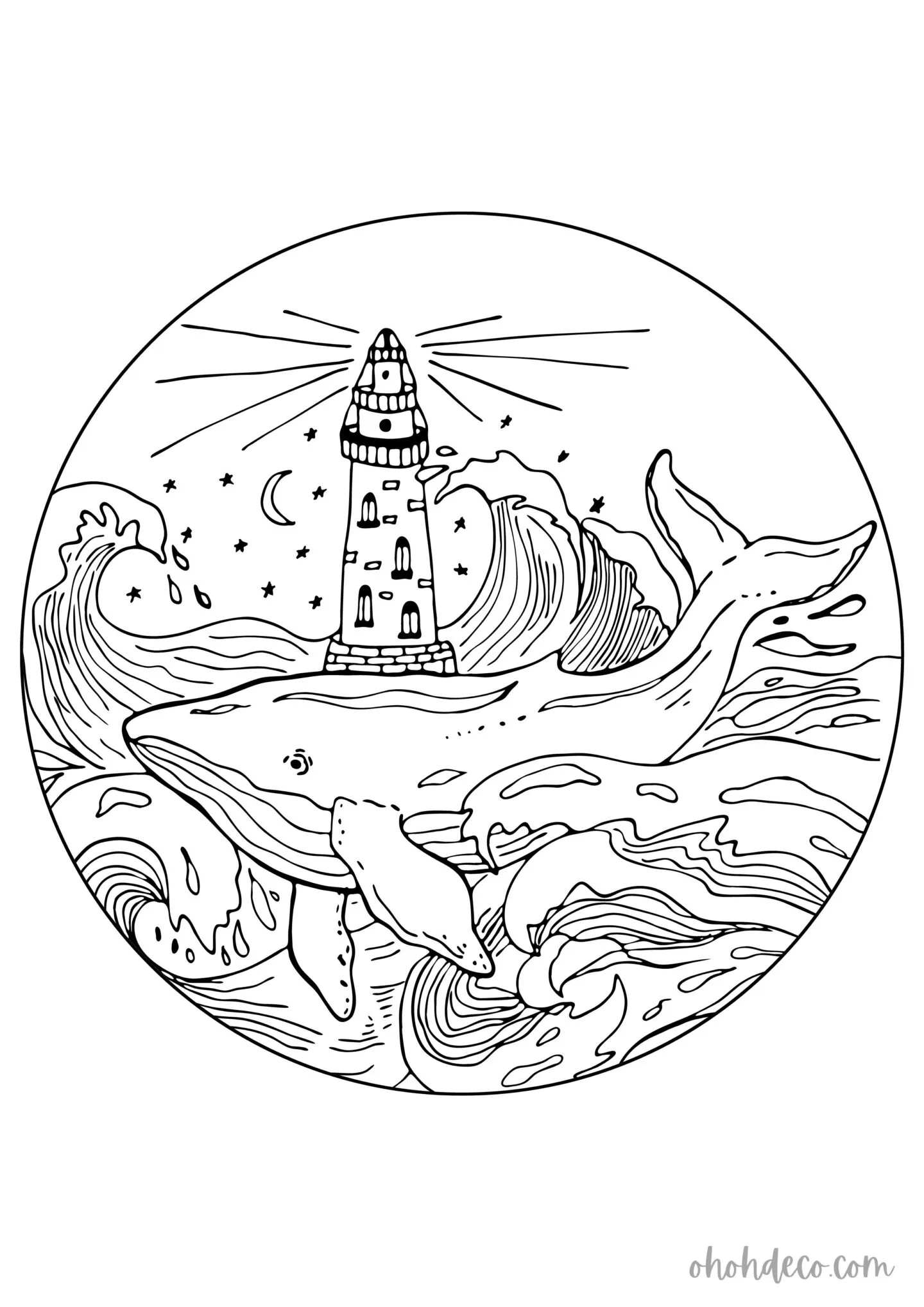 whale coloring page