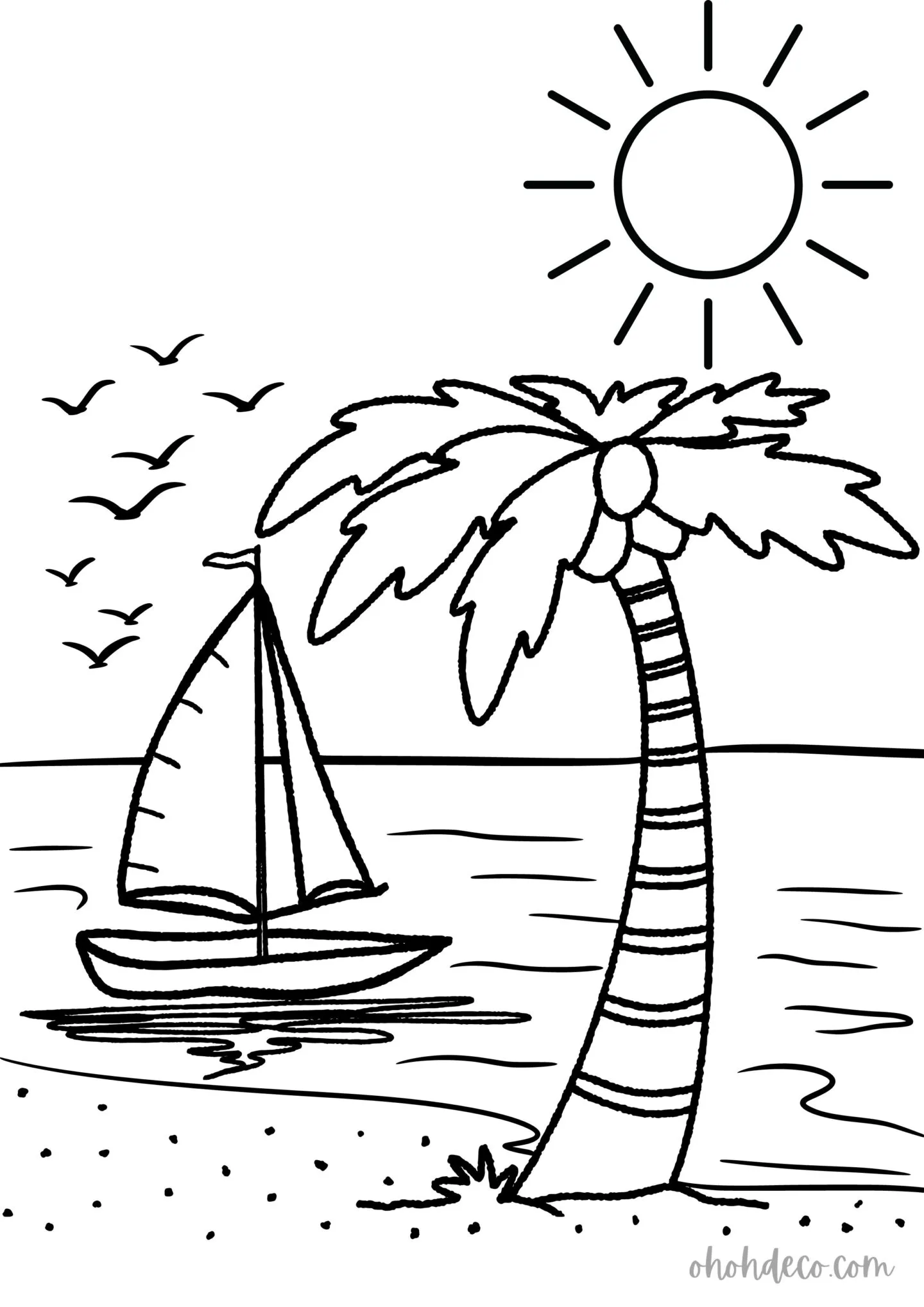 boat coloring page