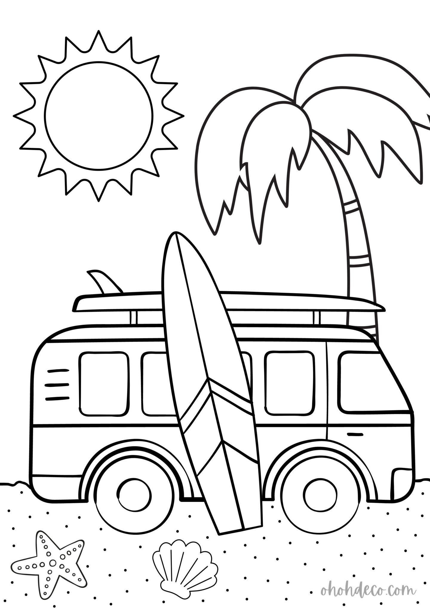 surf coloring page