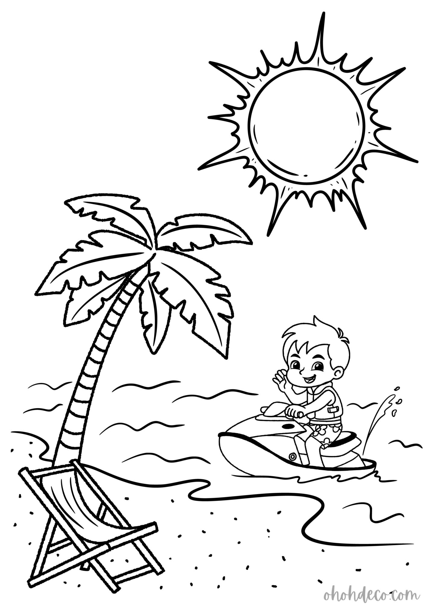 water summer coloring page