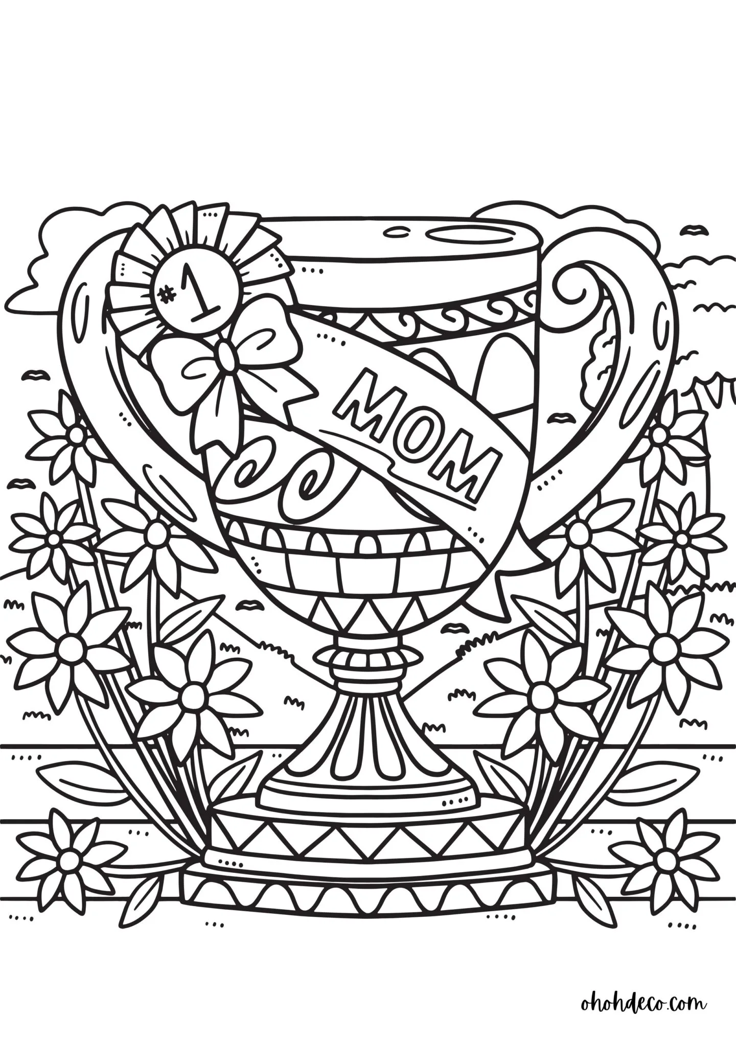 best mom coloring page