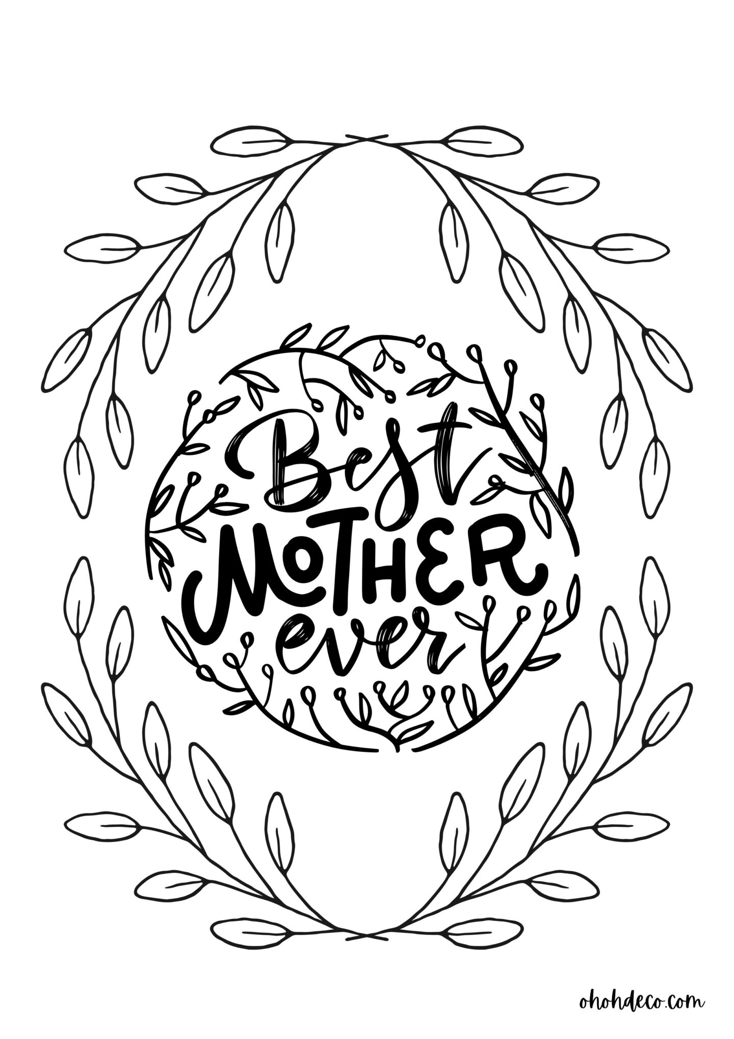 best mother free coloring page