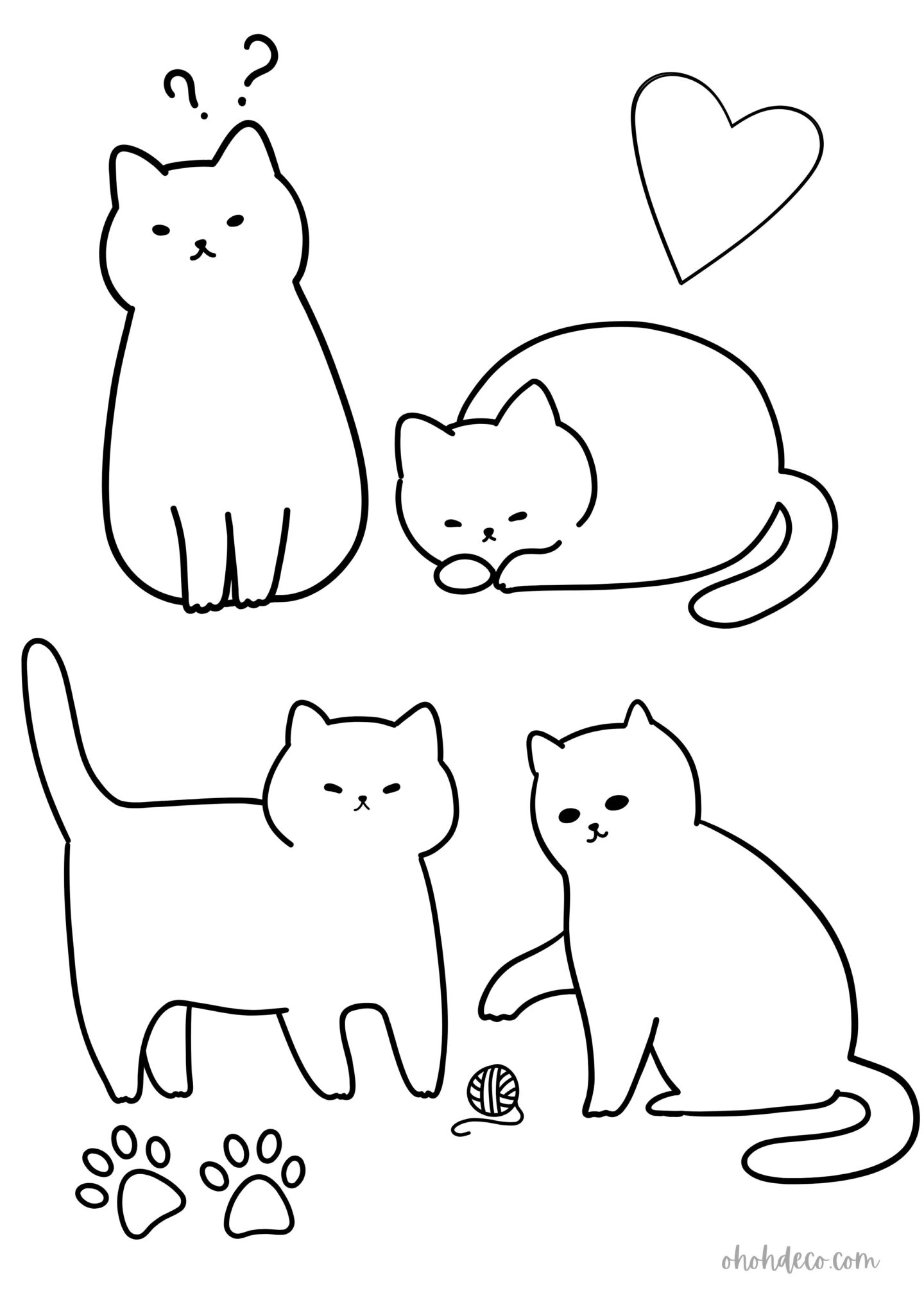 cat color sheet free print
