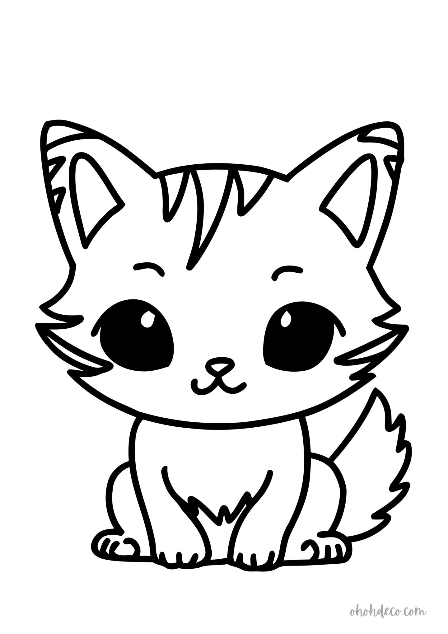cat coloring page